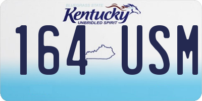 KY license plate 164USM