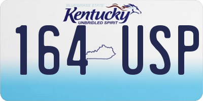 KY license plate 164USP