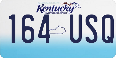 KY license plate 164USQ