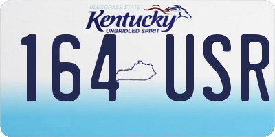 KY license plate 164USR