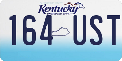 KY license plate 164UST