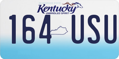 KY license plate 164USU
