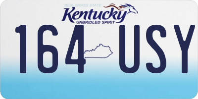 KY license plate 164USY