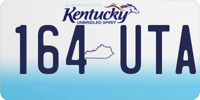 KY license plate 164UTA