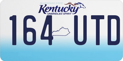 KY license plate 164UTD