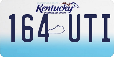 KY license plate 164UTI