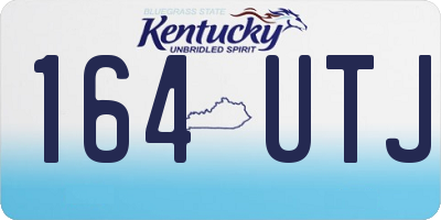 KY license plate 164UTJ