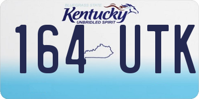 KY license plate 164UTK