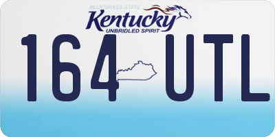 KY license plate 164UTL