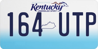 KY license plate 164UTP