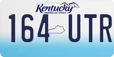 KY license plate 164UTR
