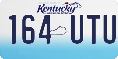 KY license plate 164UTU