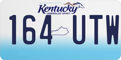KY license plate 164UTW