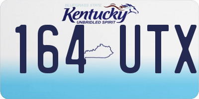 KY license plate 164UTX