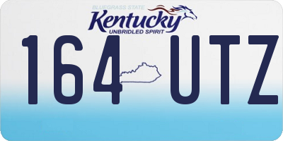KY license plate 164UTZ