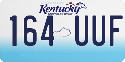 KY license plate 164UUF