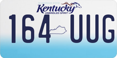 KY license plate 164UUG