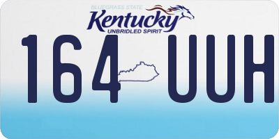 KY license plate 164UUH