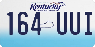 KY license plate 164UUI