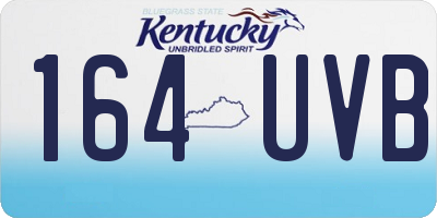 KY license plate 164UVB