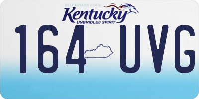 KY license plate 164UVG