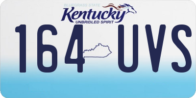 KY license plate 164UVS