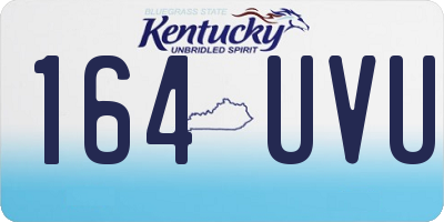 KY license plate 164UVU