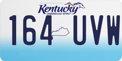 KY license plate 164UVW