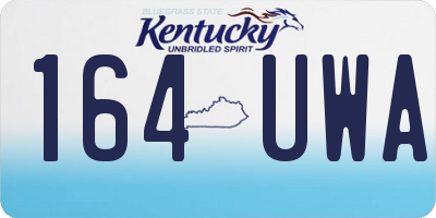 KY license plate 164UWA