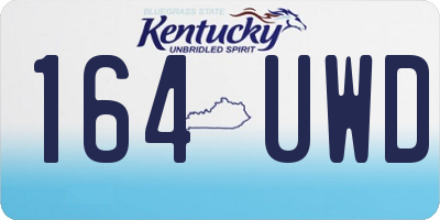 KY license plate 164UWD