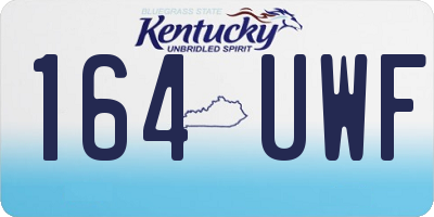 KY license plate 164UWF