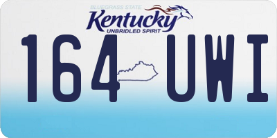 KY license plate 164UWI