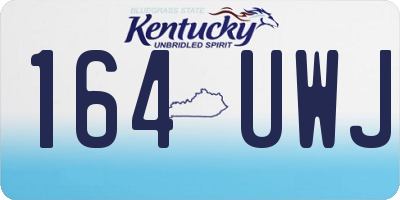 KY license plate 164UWJ