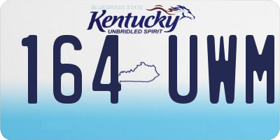 KY license plate 164UWM