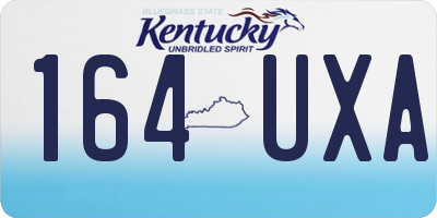 KY license plate 164UXA