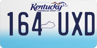 KY license plate 164UXD