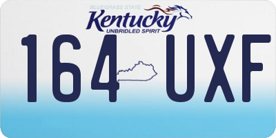 KY license plate 164UXF