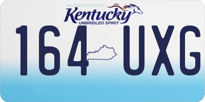 KY license plate 164UXG