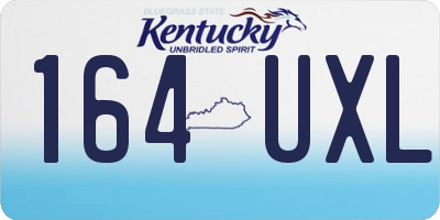 KY license plate 164UXL