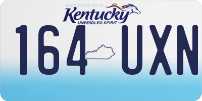 KY license plate 164UXN