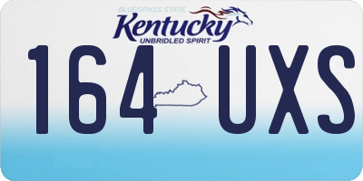 KY license plate 164UXS