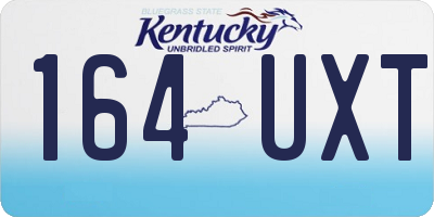 KY license plate 164UXT