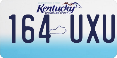 KY license plate 164UXU