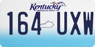 KY license plate 164UXW