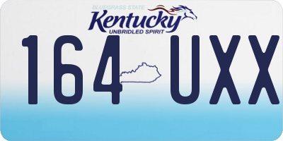KY license plate 164UXX