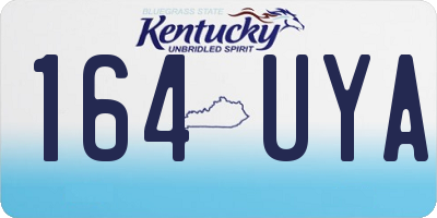 KY license plate 164UYA