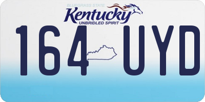 KY license plate 164UYD