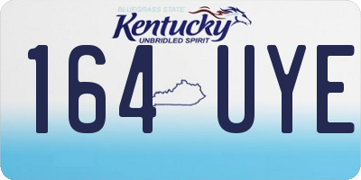KY license plate 164UYE