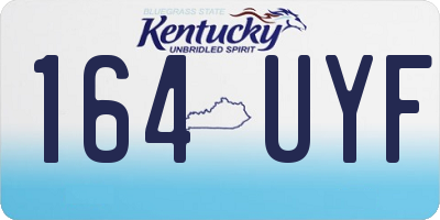 KY license plate 164UYF