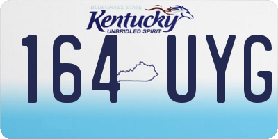 KY license plate 164UYG